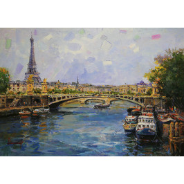 파리의 세느江  -  에펠탑과 퐁네프 다리